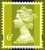 1993 GB - SGY1671 (U147Ab) 6p Lime Green (E) 2B (AY2) 2mm MNH